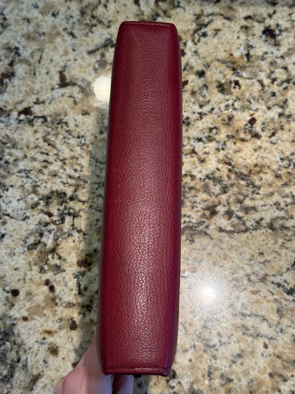 Franklin Covey Quest Burgundy Leather Zip Binder Planner 7 Ring